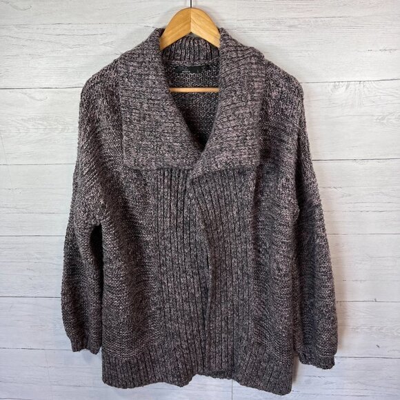 Prana Duster Cardigan Womens Size Large Magnet Grey Sukie Longline Alpaca & Wool - Picture 1 of 14